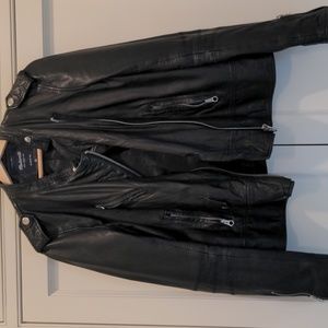 Madewell Washed Leather Epaulet Jacket